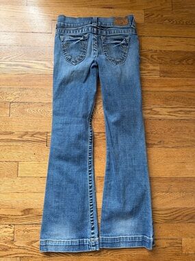 True Religion Girl size 12 Blue Flare Jeans - Mid Wash
